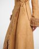 Nour Hammour Nour Hammour Joni shearling-lined suede wrap coat - 5