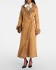 Nour Hammour Nour Hammour Joni shearling-lined suede wrap coat - 6