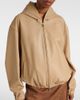 Nour Hammour Nour Hammour Leo leather zip-up hoodie - 3