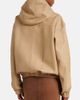 Nour Hammour Nour Hammour Leo leather zip-up hoodie - 6