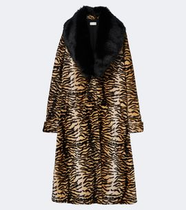 Nour Hammour Nour Hammour Nina tiger-print shearling coat