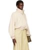 Nour Hammour Nour Hammour Off-White Pia Leather Bomber Jacket - 2