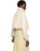 Nour Hammour Nour Hammour Off-White Pia Leather Bomber Jacket - 3
