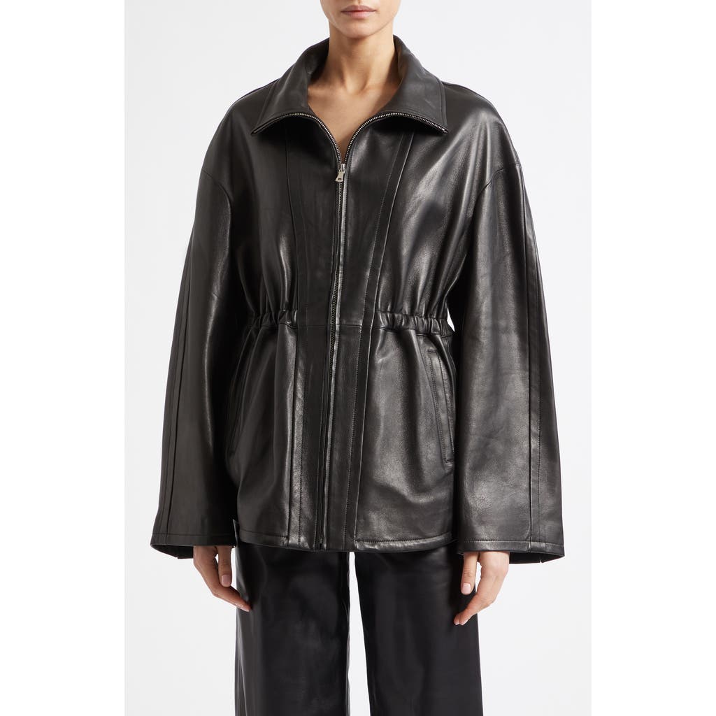 NOUR HAMMOUR NOUR HAMMOUR Passage Relaxed Fit Leather Jacket