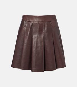 Nour Hammour Nour Hammour Pleated leather miniskirt