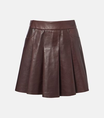Nour Hammour Nour Hammour Pleated leather miniskirt