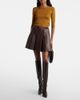 Nour Hammour Nour Hammour Pleated leather miniskirt - 2