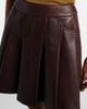 Nour Hammour Nour Hammour Pleated leather miniskirt - 3