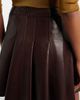 Nour Hammour Nour Hammour Pleated leather miniskirt - 4