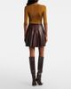 Nour Hammour Nour Hammour Pleated leather miniskirt - 5