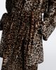 Nour Hammour Nour Hammour Raquel leopard-print shearling wrap coat - 4