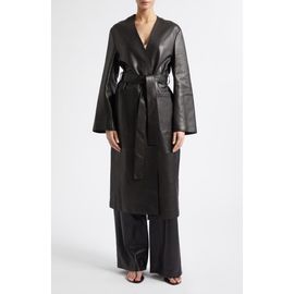 NOUR HAMMOUR NOUR HAMMOUR Ruelle Smooth Leather Coat