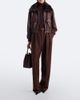 Nour Hammour Nour Hammour Shearling-trimmed leather blouson jacket - 6