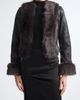 NOUR HAMMOUR NOUR HAMMOUR Sofie Leather Jacket with Genuine Shearling Trim - 1
