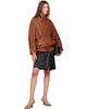 Nour Hammour Nour Hammour Tan Ariste Leather Bomber Jacket - 4