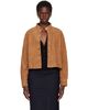 Nour Hammour Nour Hammour Tan Lucien Suede Jacket - 1