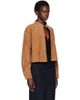 Nour Hammour Nour Hammour Tan Lucien Suede Jacket - 2