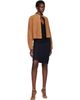 Nour Hammour Nour Hammour Tan Lucien Suede Jacket - 4