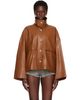 Nour Hammour Nour Hammour Tan Park Leather Jacket - 1