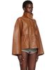 Nour Hammour Nour Hammour Tan Park Leather Jacket - 2