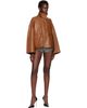 Nour Hammour Nour Hammour Tan Park Leather Jacket - 4
