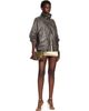 Nour Hammour Nour Hammour Taupe Anorak Leather Jacket - 5