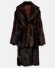 Nour Hammour Nour Hammour Uma shearling wrap coat - 1