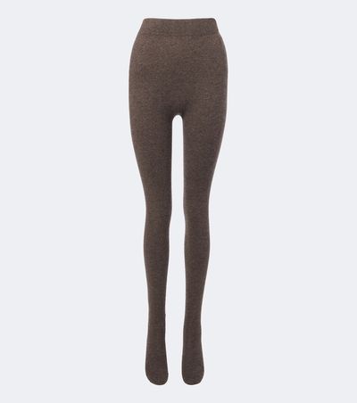 Nour Hammour Nour Hammour Whit knitted cashmere and wool tights