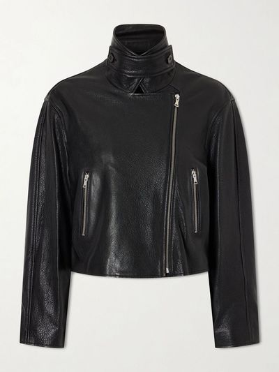 NOUR HAMMOUR Varda full-grain leather jacket