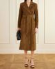 NOUR HAMMOUR Winona belted suede long coat - 2