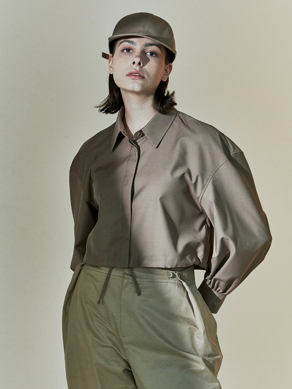 NOWANDTOMORROW W String Cropped Shirt