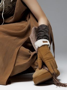 NSWE Lambskin Leather Nordic Handcrafted Gloves [Camel] (NSW903CA)