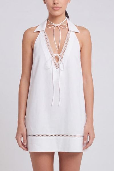 nuaje nuaje nuaje nuaje Lunar Openback Cotton Polo Dress