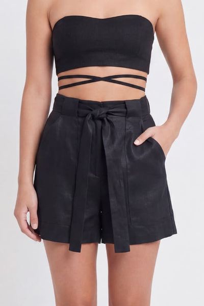 nuaje nuaje nuaje nuaje Mia Linen Twill Shorts
