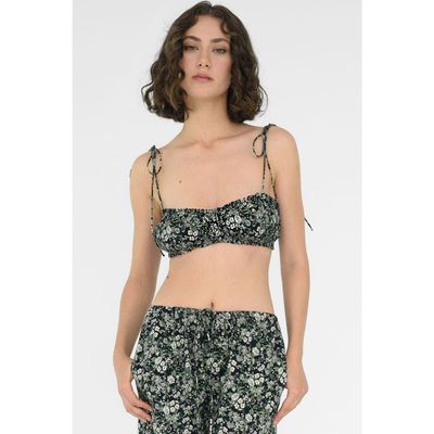 nuaje nuaje nuaje nuaje Nova Shirred Cotton Bandeau