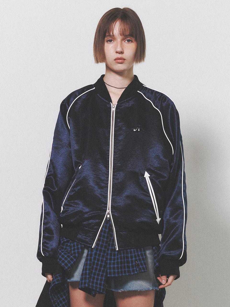 NUAKLE Gradation Sukajan Jumper_Navy
