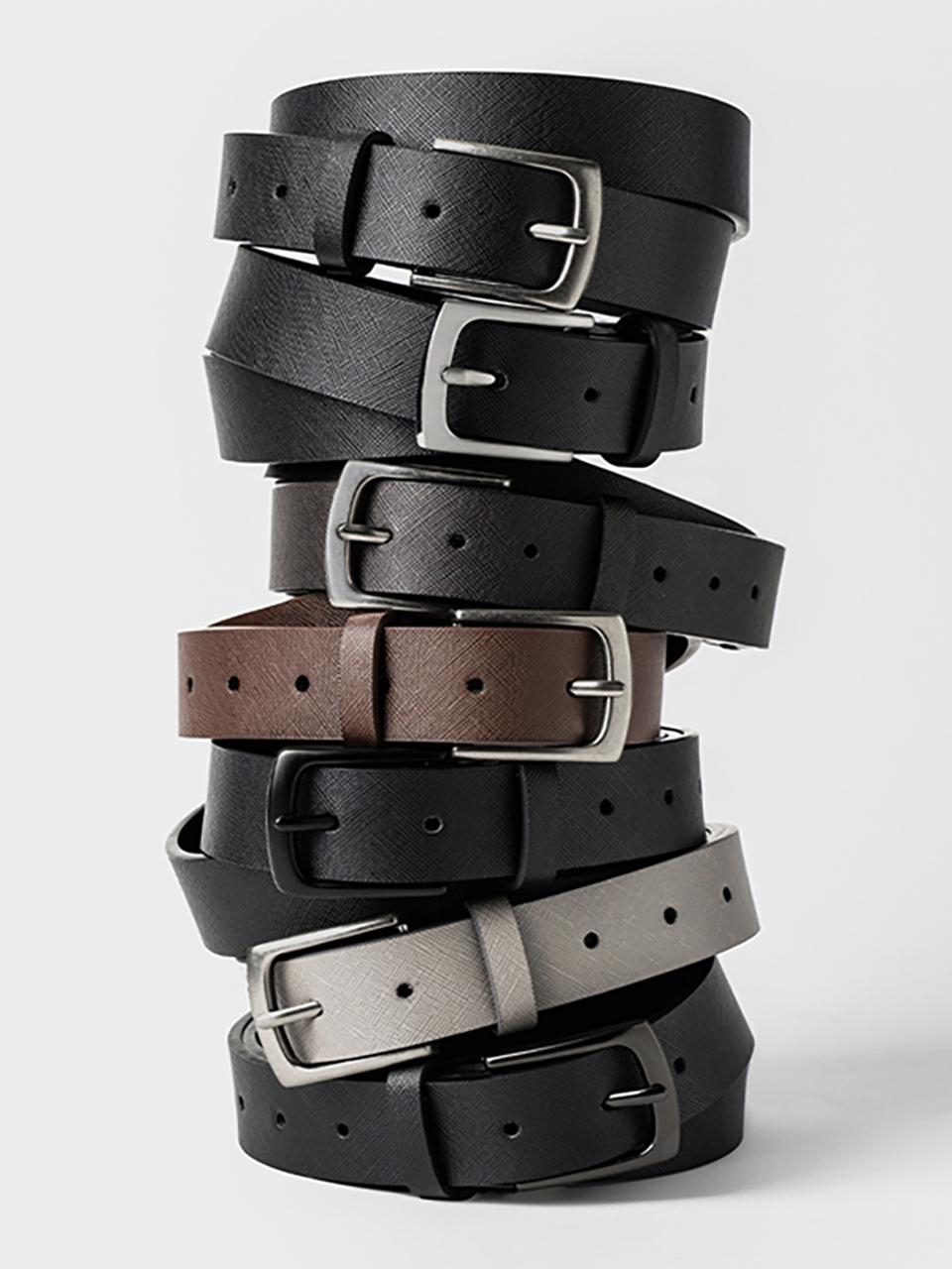 nuartstudio Modern Saffiano Square Leather Belt [7colors]