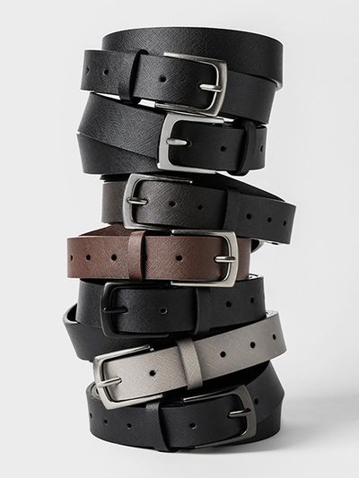 nuartstudio Modern Saffiano Square Leather Belt [7colors]