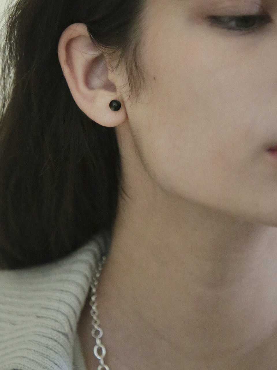nuavo Onyx Black Post Earrings