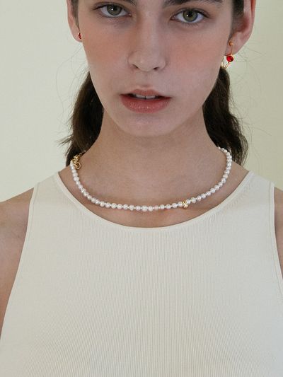 nuavo Single Basic Pearl Necklace