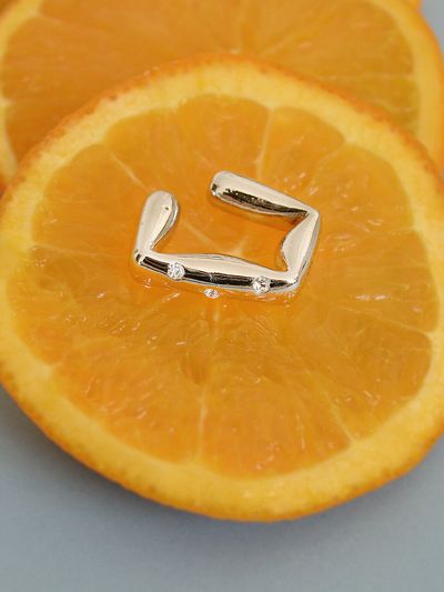 nuavo Square Crystal Cuff Earrings
