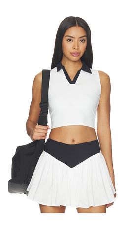 Nubyen Nubyen Ba?os Contrast Collar Sleeveless Top