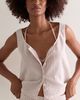 Nudea Nudea Cotton Seersucker Button-Down Tank - 1