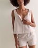 Nudea Nudea Cotton Seersucker Button-Down Tank - 4