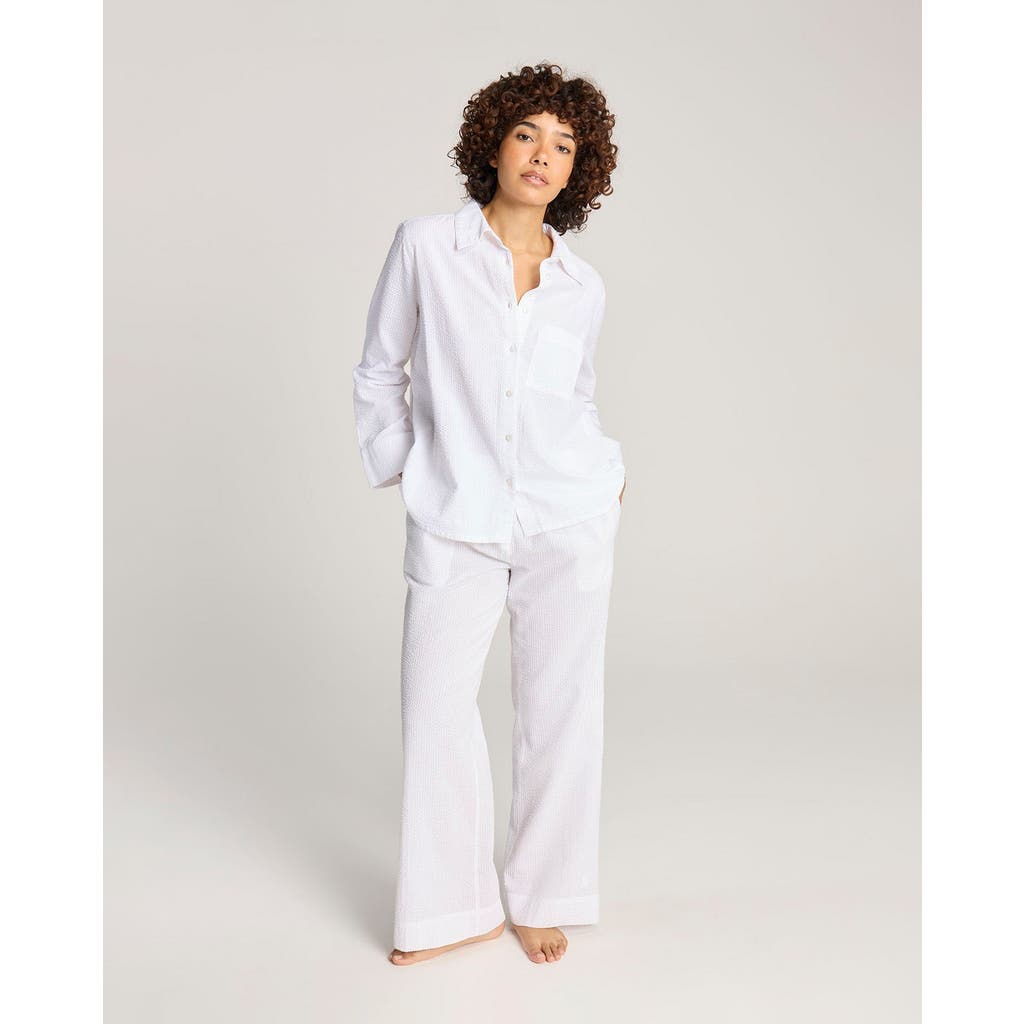 Nudea Nudea The Seersucker Boxy Long Sleeve Shirt