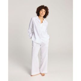 Nudea Nudea The Seersucker Boxy Long Sleeve Shirt