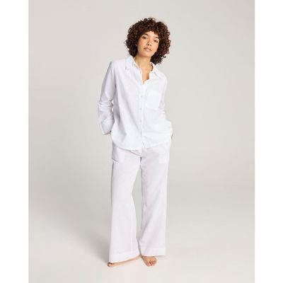 Nudea Nudea The Seersucker Boxy Long Sleeve Shirt