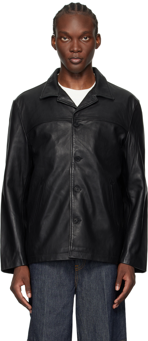 nudie jeans リブレザージャケット　XS ブラック Nudie Jeans Eddy Rider Leather Jacket Black - Mildblend Supply Co