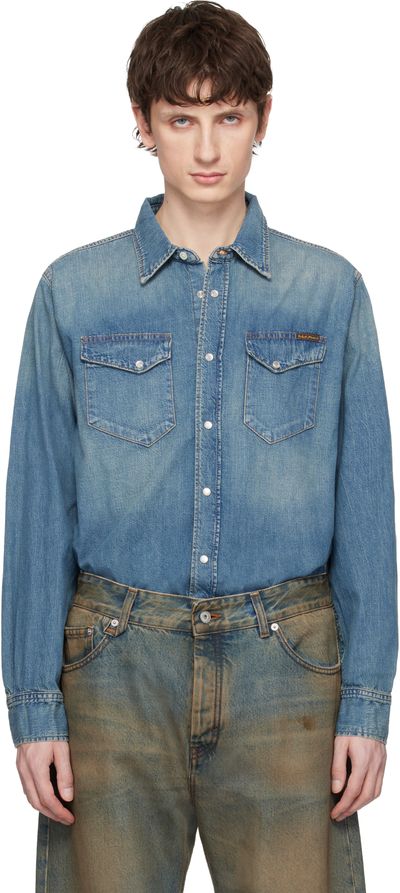 Nudie Jeans Nudie Jeans Blue Gunnar Denim Shirt