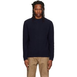 Nudie Jeans Nudie Jeans Navy August Rib Wool Sweater